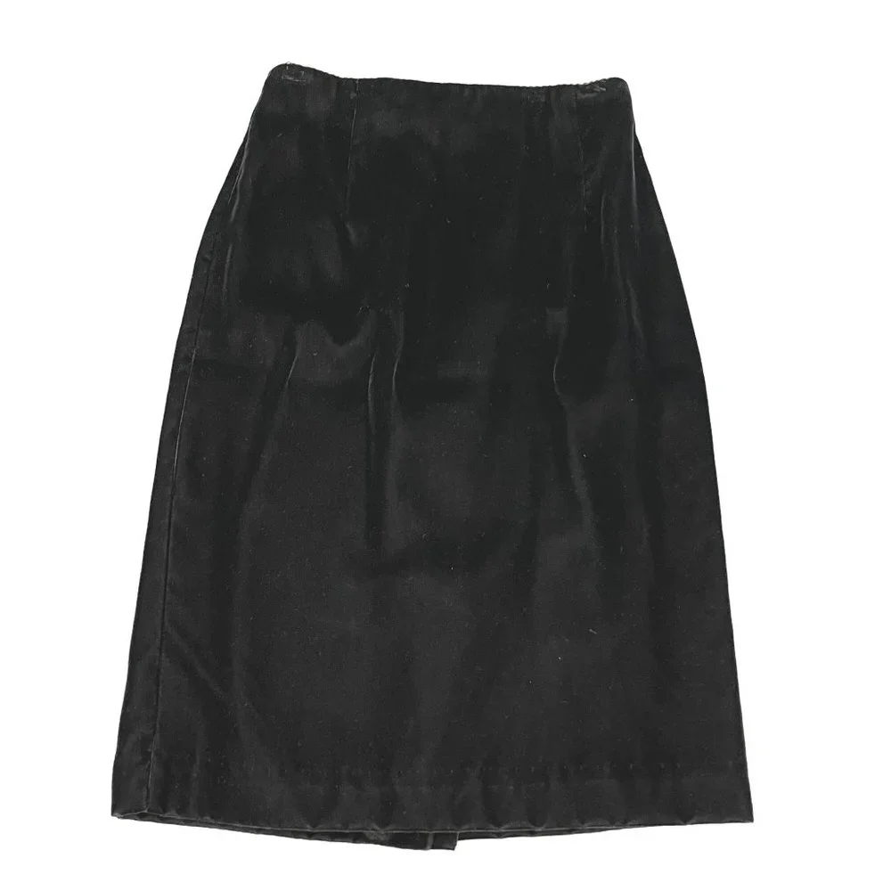Breckenridge Black Velvet Mid Skirt, Size 10 NWT - Picture 1 of 6